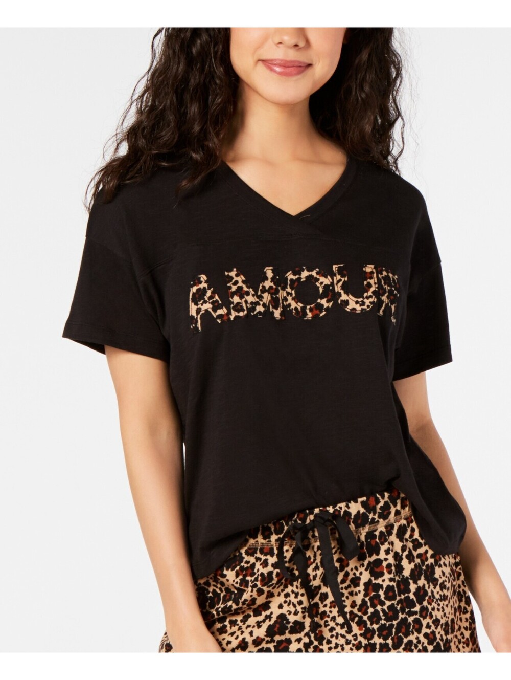 Jenni Womens Graphic Slee T-Shirt Size L